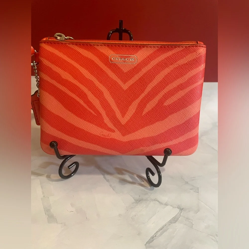 Coach Vibrant Red Clutch - Picture 1 of 5